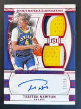 Tristen Newton 2024-25 Panini National Treasures 12/24 RPA Auto Dual Patch RC