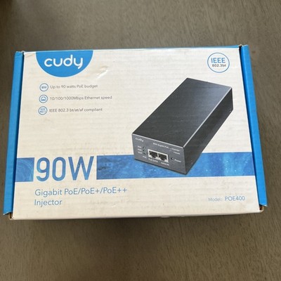 GSS Cudy POE400 90W Gigabit Ultra PoE++ Injector Adapter, IEEE 802.3 bt NEW NIB