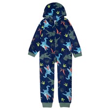 New Boys' Jurassic World Dinosaurs Hooded Unionsuit Pajamas 4 6 8 10