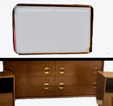 Vintage MCM John Stuart Bedroom Set Dresser Night Tables Mirror