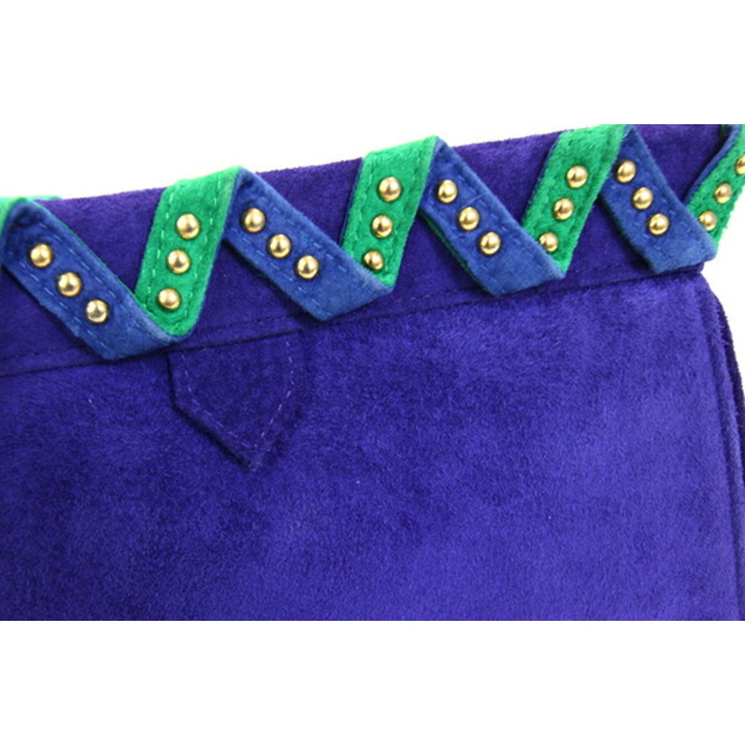 Borsa a tracolla Yves Saint Laurent blu viola scamosciata