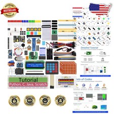 Raspberry Pi 5 4 B 3 B 223 Pcs Ultimate Starter Kit 128 Projects 962pg Tutorial