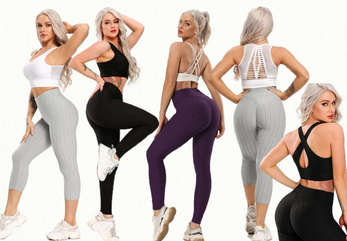 Tik Tok Women Anti-Cellulite Compression Push Up Yoga Pants Fitness Leggings