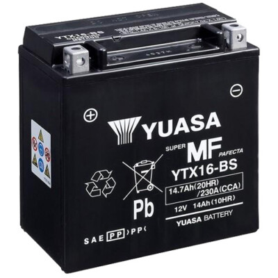 Batterie für Kawasaki VN 1700 B Vulcan Voyager 17 YUASA YTX16-BS AGM geschlossen