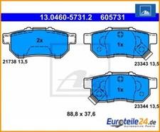Brake pad set, disc brake ATE 13.0460-5731.2 for Honda