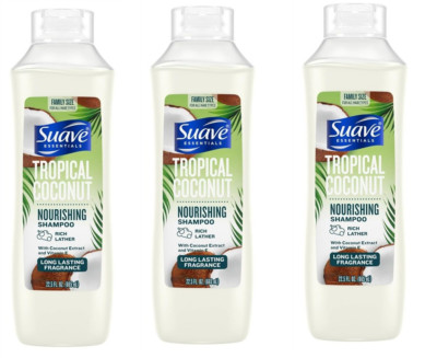 BL Suave Shampoo Tropical Coconut 22.5oz each *Three Pack*