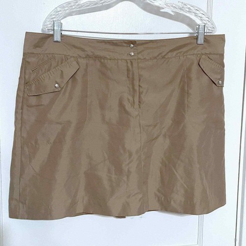 Izod Women's Skort Golf Skirt Tennis Khaki Brown Performance Size 16 eBay