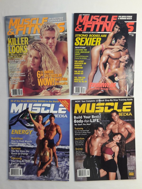2 MUSCLE MEDIA (1999) AND 2 MUSCLE & FITNESS (1990 - 1991) - 4 ISSUES TOTAL