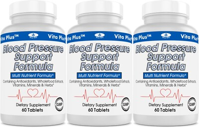 #ad 3 Pack Vita Plus blood pressure support formula 60 tablets $17.99