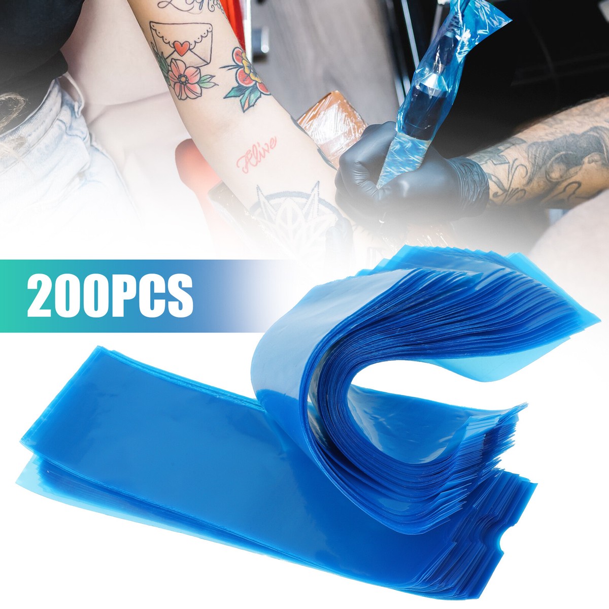 100 Stück Tattoo Clip Cord Hüllen – Einweg-Schutzhüllen Für Tätowiermaschinen, Schwarz, 5x60 Cm