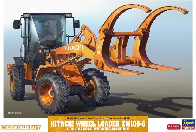 Hasegawa 1/35 Scale Hitachi Machinery Wheel Loader Zw1006 Log 