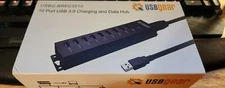 USBGear 10-Port USB 3.0 Mountable Charging and SuperSpeed Data Hub