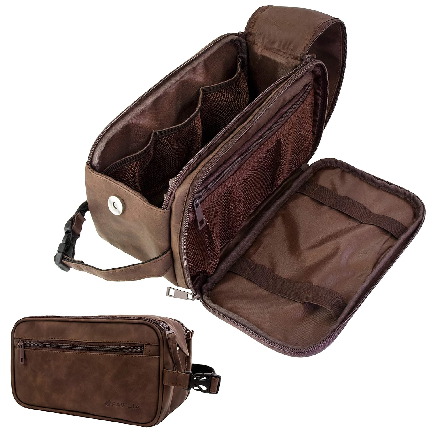 PAVILIA Toiletry Bag for Men, Travel Essentials Shaving Dopp Kit,Mens Travel Bag