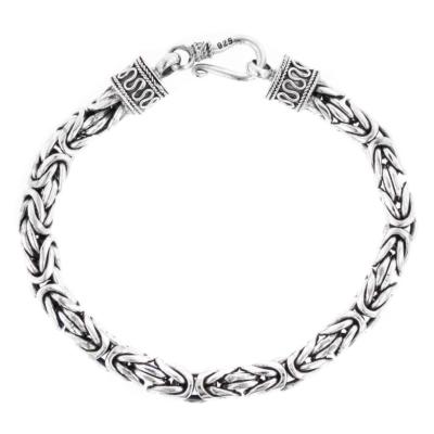 5mm Byzantine Bali Handmade 925 Sterling Silver Chain Anklet Bracelet, 6-9.5''