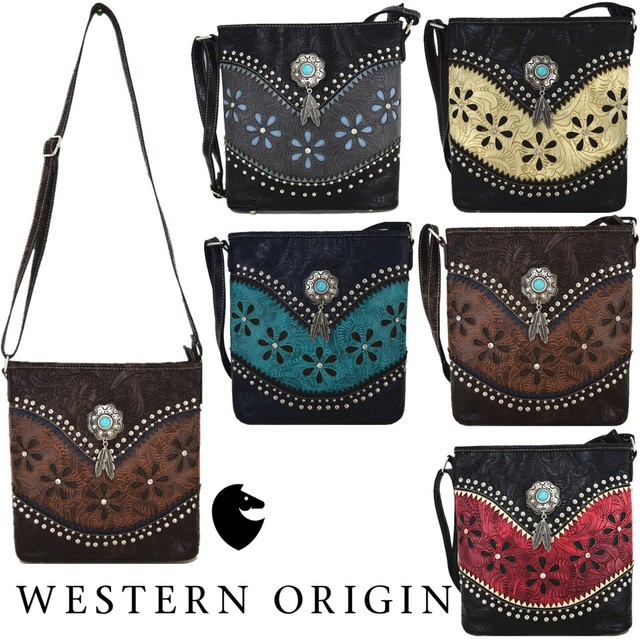Western Cross Body Handbag Women Concealed Carry Women Purse Single