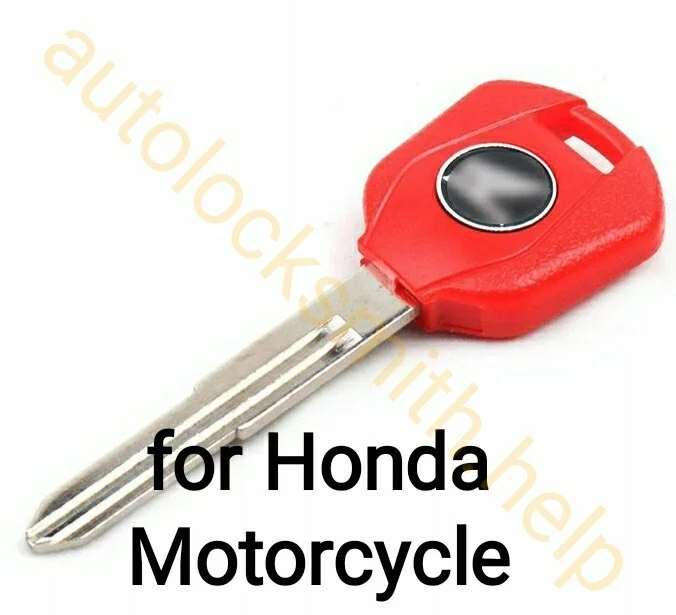 Honda mc03 CBR CBF CTX NC SW VFR VT VTX Hornet Motorcycle Key Blank no chip Red