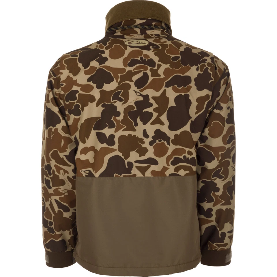 Drake Waterfowl MST Waterproof Fleece-Lined 1/4 Zip Jacket Old School Camo - Image 2 of 4