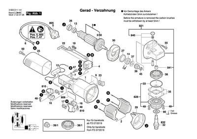 New Genuine Bosch 1619P01812 Carbon-Brush Set