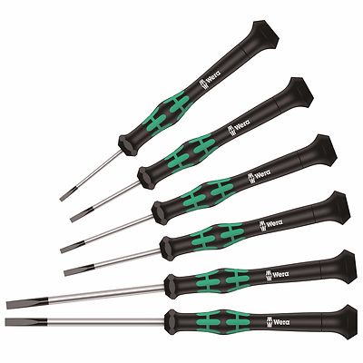 Wera 2035/6 Kraftform Micro Slotted Precision Screwdriver Set 05345270001