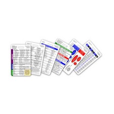 Mini Nurse Vertical Badge Card Set - 6 Cards - Pocket Guide ID Sheet RN Nursing