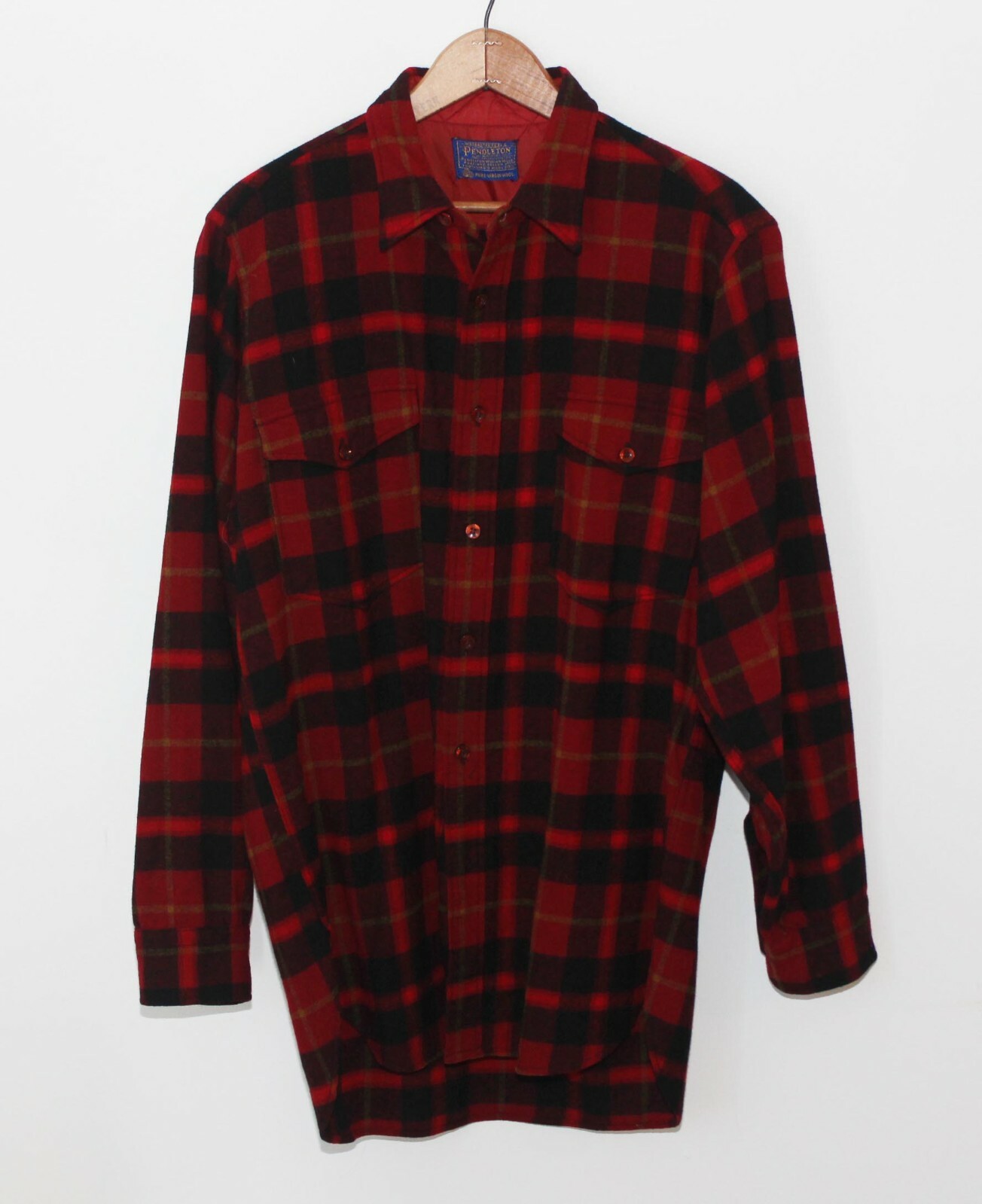 Pendleton All Wool Button Front Shirt Vintage 70s… - image 2