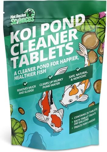 Koi Pond Cleaner Tablets - 25 Pcs. Muck & Sludge Remover, Ideal for Koi Fish ... - Picture 2 of 7