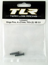 Team Losi Racing TLR244007 Hinge Pins, 4 x 21mm, TiCn 2 pcs : 8B 3.0