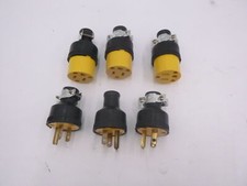 3 Pack Male  Female Extension Cord Replacement Electrical End Plugs 3-Prong Set