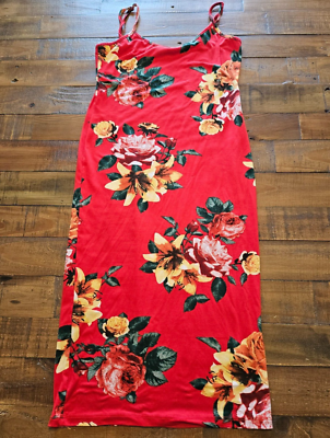 Fashion Nova BODYCON DRESS (Medium) Red Floral SLEEVELESS Adjustable STRETCH | eBay Fashion Nova BODYCON DRESS (Medium) Red Floral SLEEVELESS Adjustable STRETCH | eBay