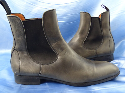 SANTONI SCHUHE GR 6.6 / EU 41 CHELSEA BOOTS STIEFEL STIEFELETTE LEDER  D94