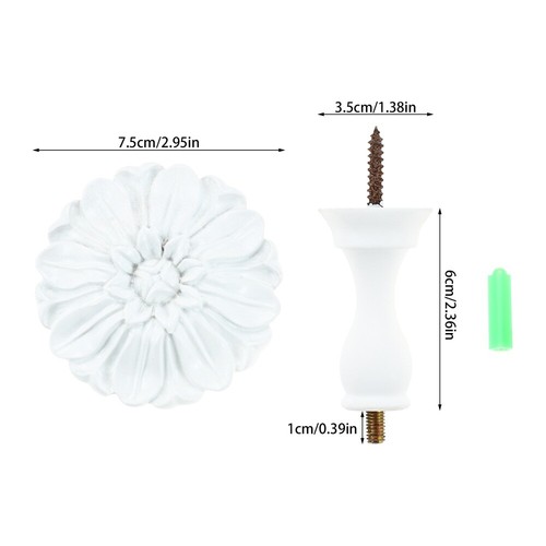 2Pcs Curtain Holdbacks Tie Backs Hooks Decorative Medallion Wall Mounted 3 Color - Picture 20 of 20