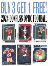 2024 Donruss Optic Football RATED ROOKIES & INSERTS (BUY 3 GET 1 FREE) You Pick