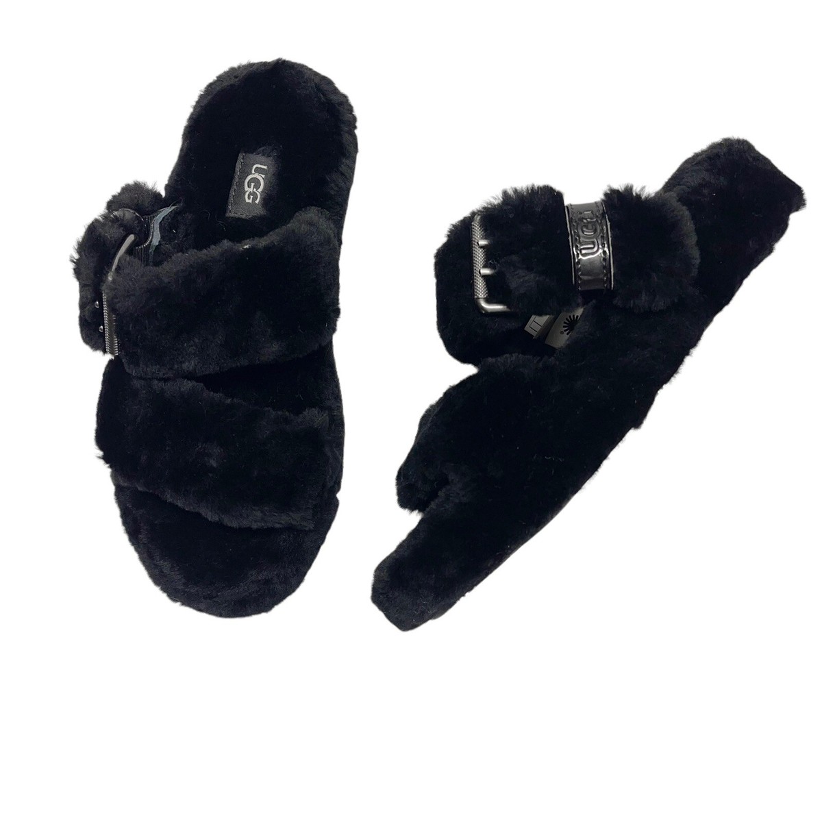 Ugg Fuzz Yeah Womens Sandals Slippers Black Size
