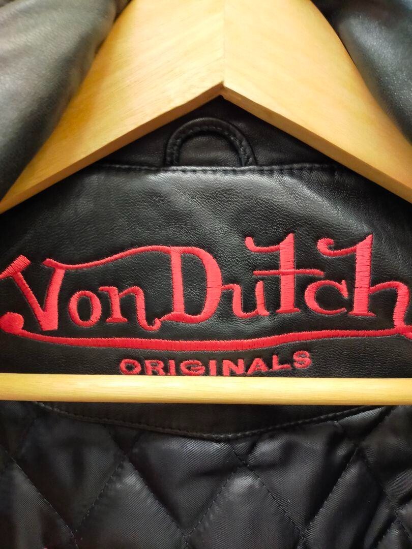 Von Dutch レザーライダースジャケット Amazon | ボンダッチ(VonDutch) フェイクレザージャケット RED