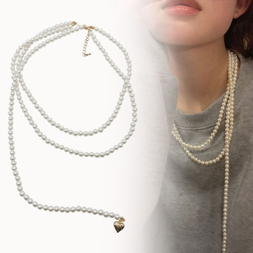 Women Female O-chain Necklace Trendy Beaded Chain Necklace Gift