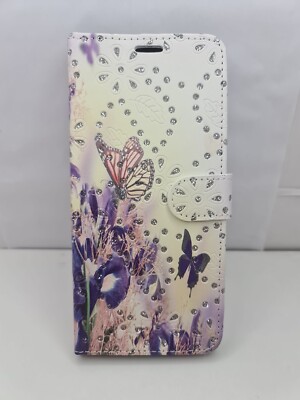 Custodia Portafoglio Per OPPO Reno 6 5G - Fiorata Viola Con Chiusura Magnetica E Porta Carte, Antiurto