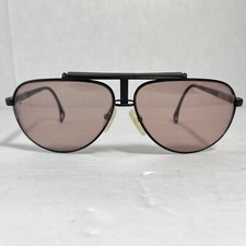 Vintage Jean Claude Killy 473 Aviator Eyeglasses Matte Black Silver France