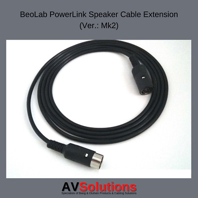 BeoLab Verlängerung Lautsprecherkabel für B&O Bang & Olufsen PowerLink Mk2 BLK HQ - 1 M
