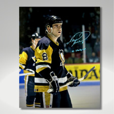 MARK RECCHI Pittsburgh Penguins Autographed 16x20 Photo with 91 Stanley Cup ins.