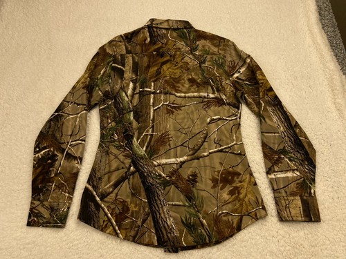 Game Winner Camo Button Shirt Womens S Realtree AP Long Sleeve Dura-Soft Pockets - Picture 14 of 21