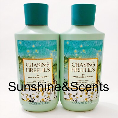 3-PACK Bath & Body Works CHASING FIREFLIES Body Wash Shower Gel LIMITED EDITION