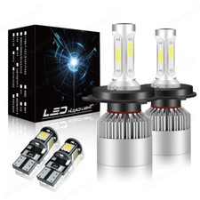 For Ford Transit Connect - Super White 4 LED Xenon High/Low/Side Headlight Bulbs
