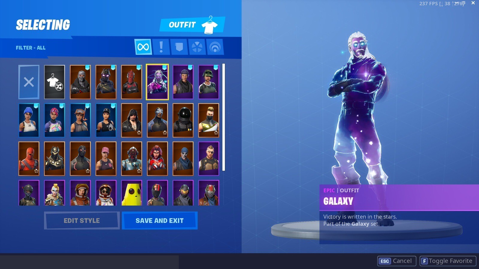 Fortnite Account Og (Travis Scott + Galaxy) 230+ Skins eBay