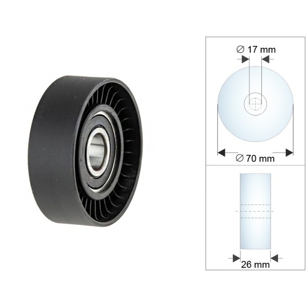 NTY Umlenk-/FüHrungsrolle Keilrippenriemen FüR Jeep Grand Cherokee III WH WK-image