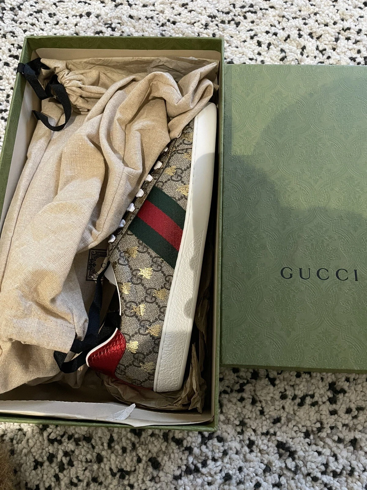 Baskets basses homme Gucci Ace GG Supreme Bees taille 10,5G/11 11,5 US