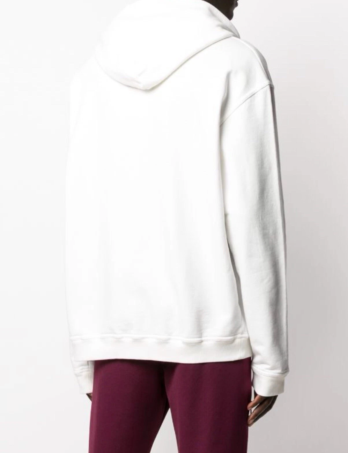 Felpa con cappuccio oversize Maison Margiela bianca