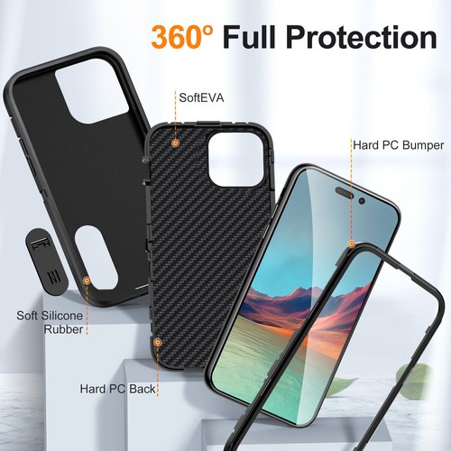 For iPhone 15 Pro Max 14 13 12 11 XR Hard Phone Case Heavy Duty Shockproof Cover - Picture 38 of 99