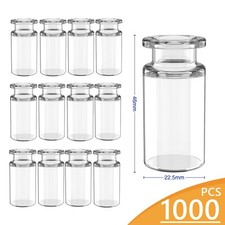 1000PCS 10mL Simple Vial Clear Glass Bottle Headspace 20mm Crimp Top Flat Bottom