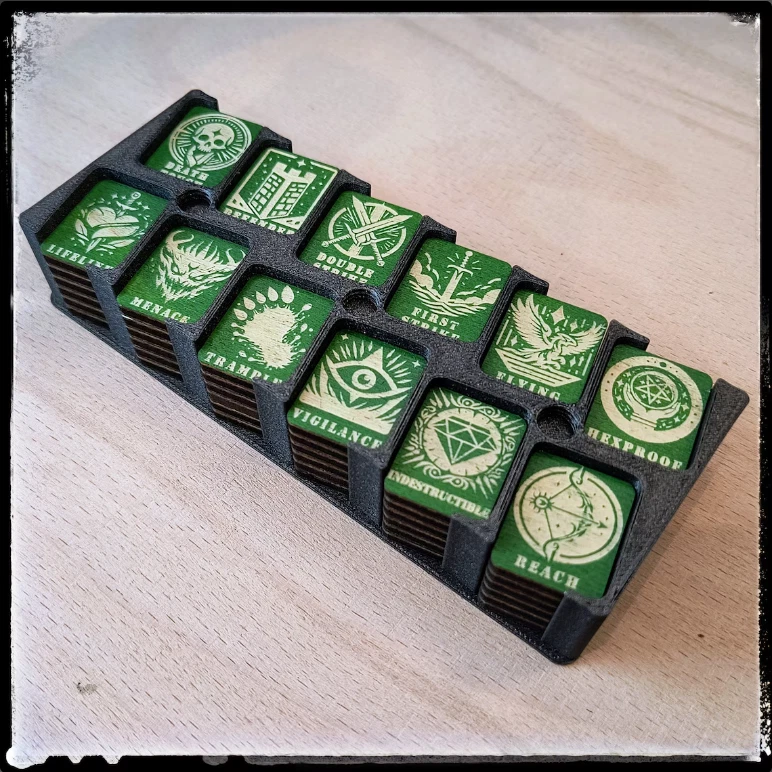 Wooden Ability Counter Set compatible with Magic (MTG) || Laser engraved Set - Bild 4 von 4