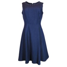 Peter Nygard Sleeveless Crew Neck Fit & Flare Dress, Size-6